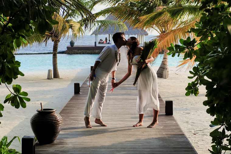 Hochzeitsbild auf den Malediven - Kievent in Weilheim